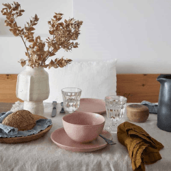 Image showing the Livia Set of 6 Soup/Cereal Bowls, D15cm, Mauve Rose product.