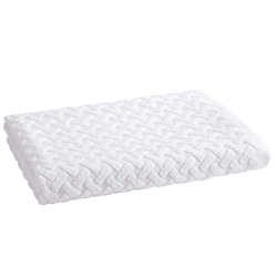 Image showing the Trellis Towel Bath Sheet, White product.