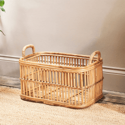 Image showing the Rammi Rattan Laundry Basket, H53cm, Natural product.