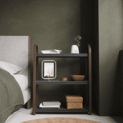 Image showing the Bellwood Three Tier Freestanding Shelf, Black & Walnut product.