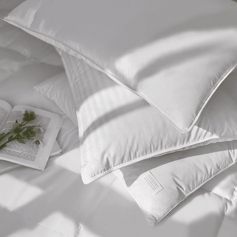 Hungarian Goose Down Medium Support Pillow, Standard, No Colour