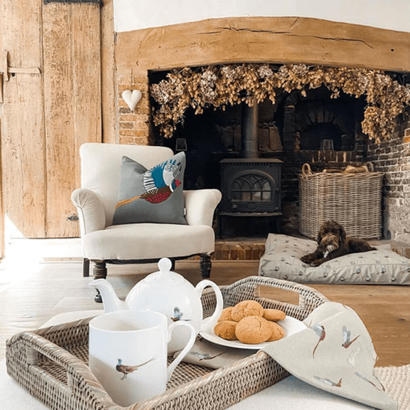 'Pheasant' Knitted Statement Cushion