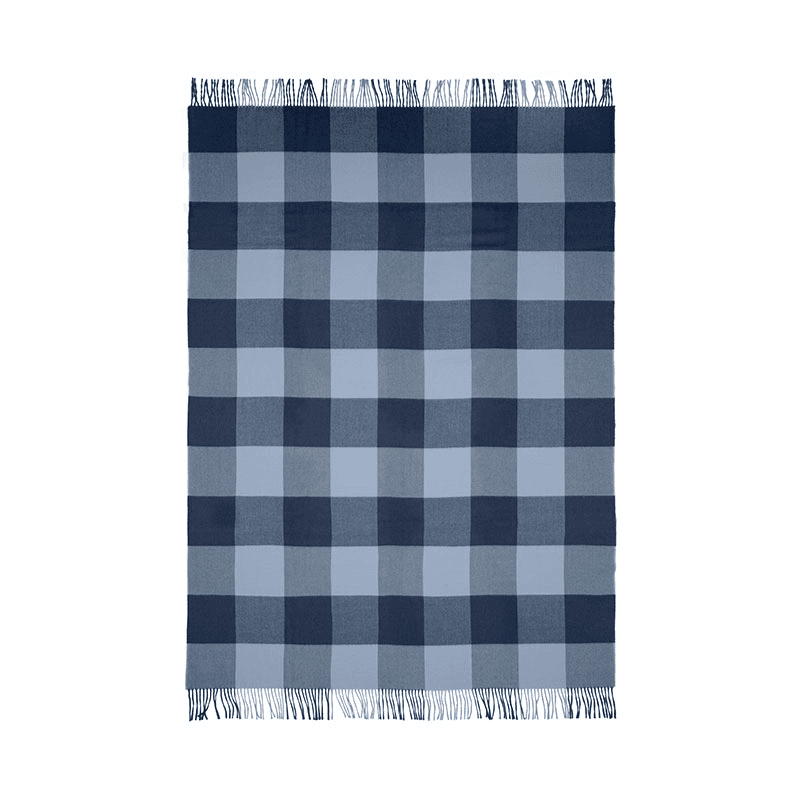Whisper Plaid Throw, H200cm x W130cm, Delph/Atlantic