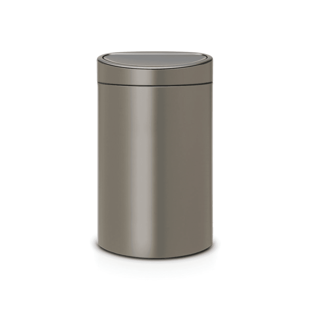 Touch bin, 40 litre - 73 x 44 x 30cm, Platinum