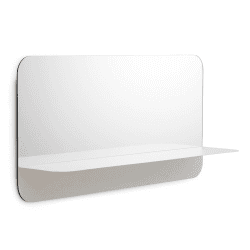 Image showing the Horizon Mirror, H40 x D17cm, White product.