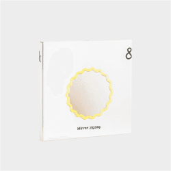 Image showing the Zigzag Mirror, D35cm, Yellow product.