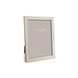 Image showing the Enamel Range Photograph frame, 4 x 6" with 15mm border, Chiffon With Gold Plate product.