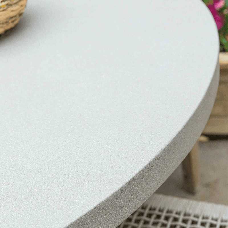 Burford Round Dining Table, D120cm, Grey & Natural