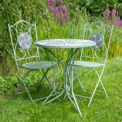 Image showing the Mosaic 3 Piece Bistro Set, Green product.