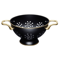 Image showing the Colander, 24cm, Matt Black/Brass product.