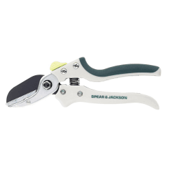 Image showing the Kew Razorsharp Anvil Secateurs, Green/Silver product.
