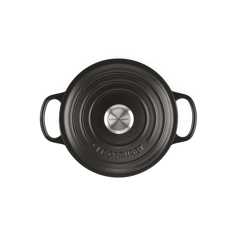 Signature Cast Iron Round casserole, 20cm - 2.4 litre, Satin Black