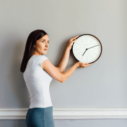 Image showing the Mr Clarke Wall clock, Dia28cm, Dark Stain Finish product.