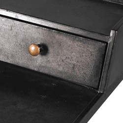 Image showing the 2 drawer desk, H87.5 x W120 x D51cm, Black product.