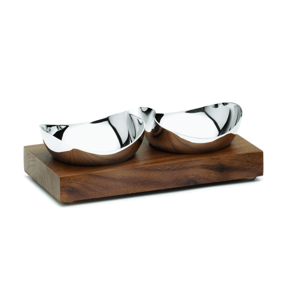 Drift Pair of pinch pots, Stainless Steel