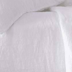 Image showing the Linen Fitted Sheet, Super King, White product.