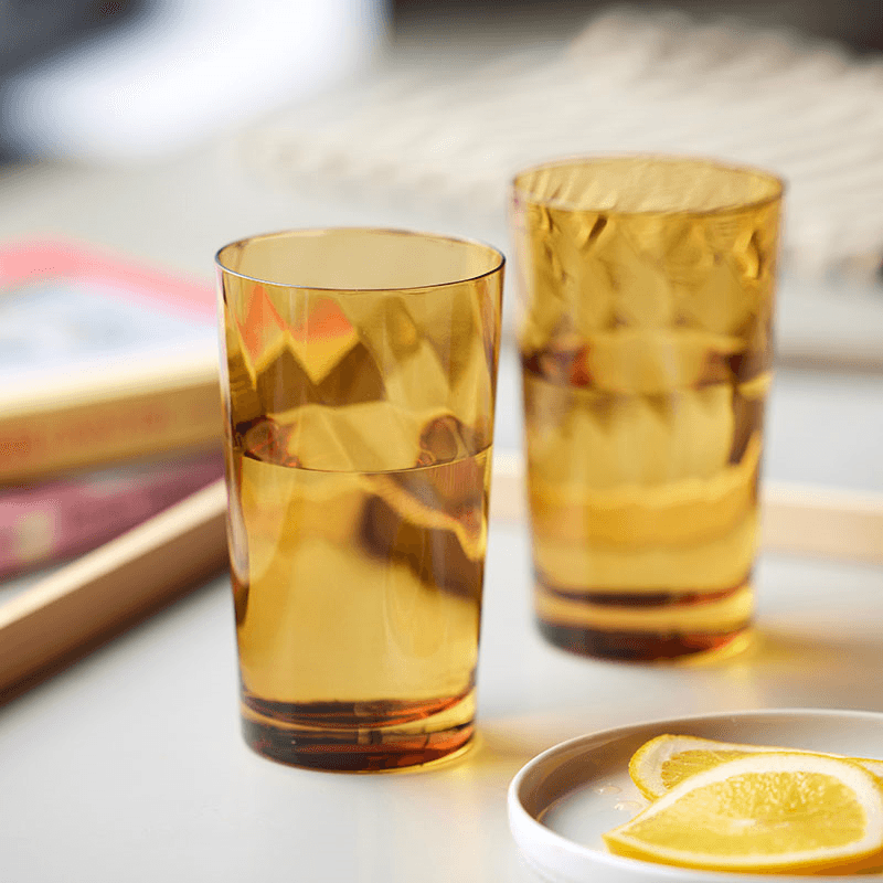 Vienna Set of 4 Highball Glasses, 450ml, Amber