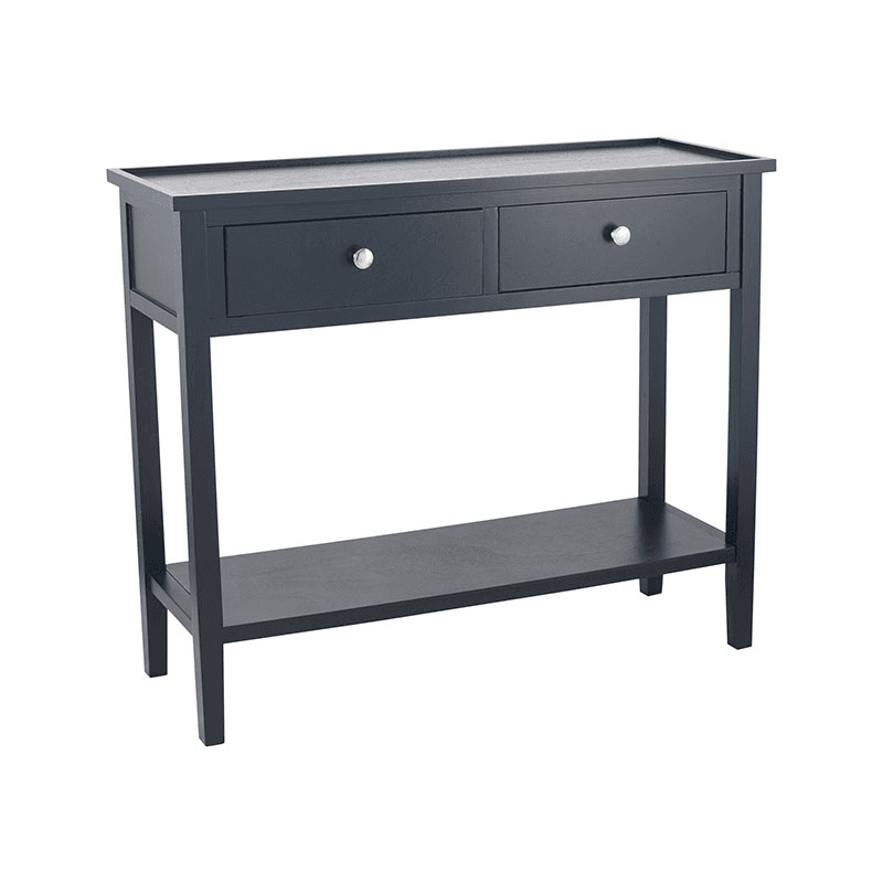 Chelmsford Console Table, Satin Black