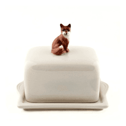 Image showing the Fox Butter dish, L11.5 x D9 x H10.8cm product.