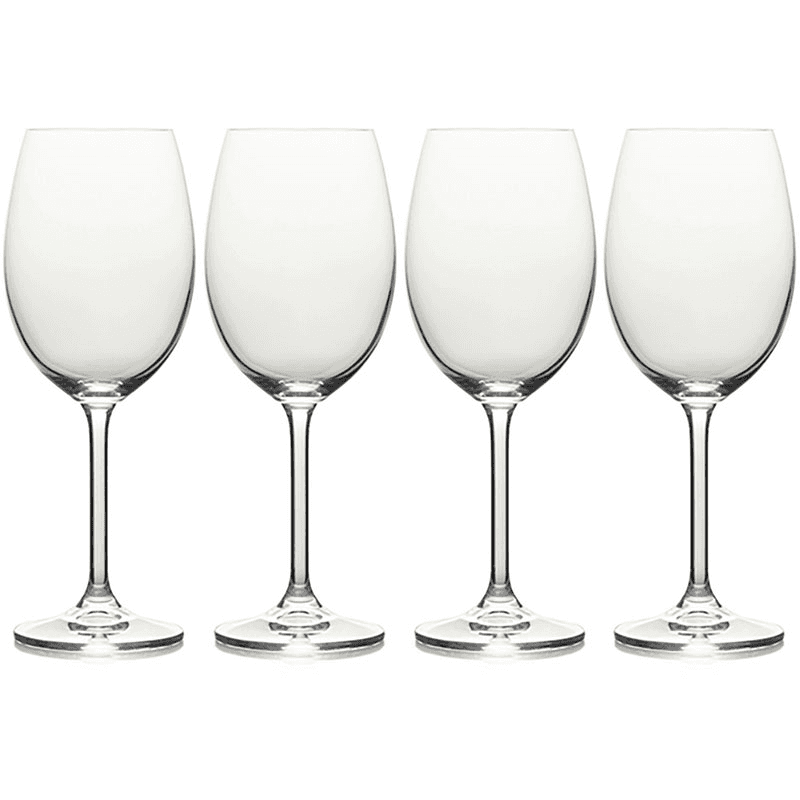Julie Set of 4 White Wine Glasses, 468ml, Clear