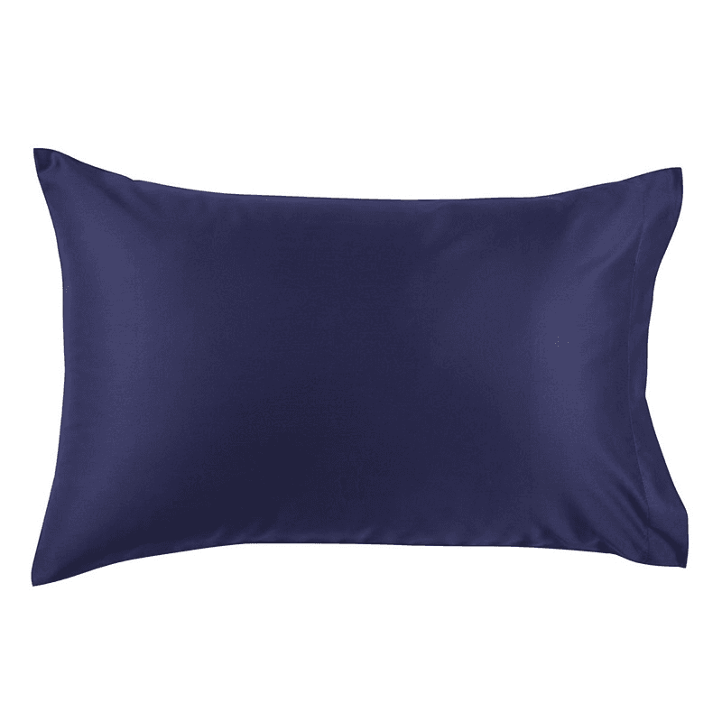 Sateen Pair of Standard Pillowcases, Navy