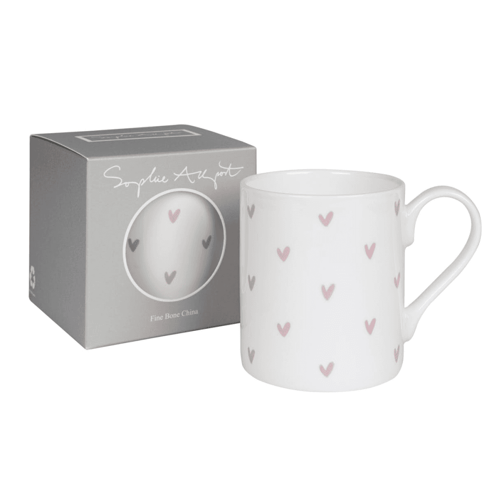 Pink Hearts Mug, 275ml