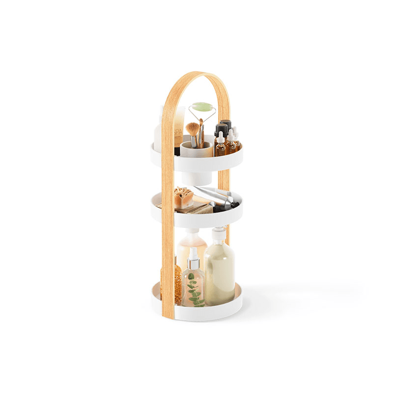 Bellwood Organiser, H50cm, White & Natural