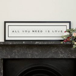 Image showing the ALL YOU NEED IS LOVE 'All You Need Is Love' Word Frame product.