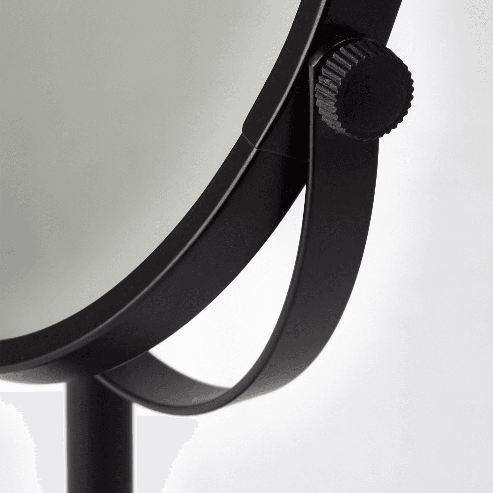 Beau Beauty Mirror, D19.5cm, Black