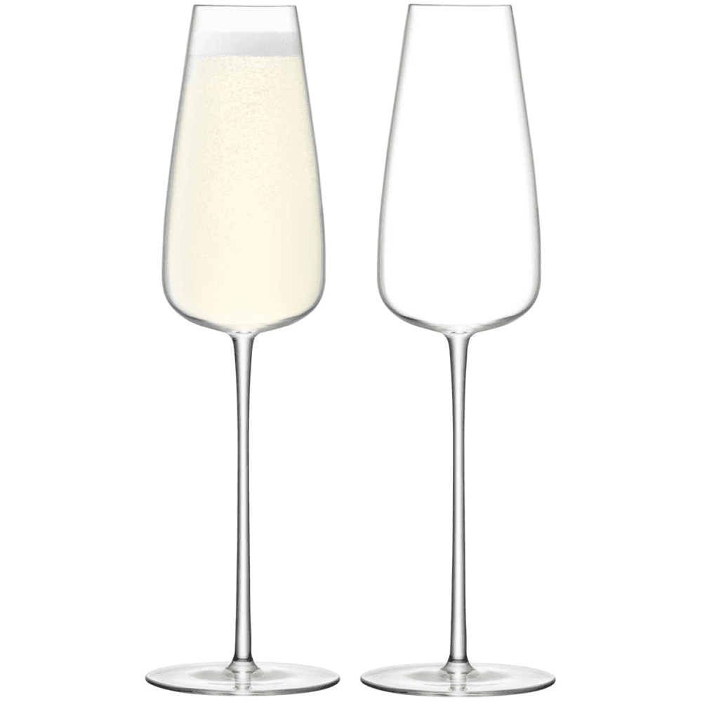 Wine Culture Pair of champagne flutes, 330ml, clear
