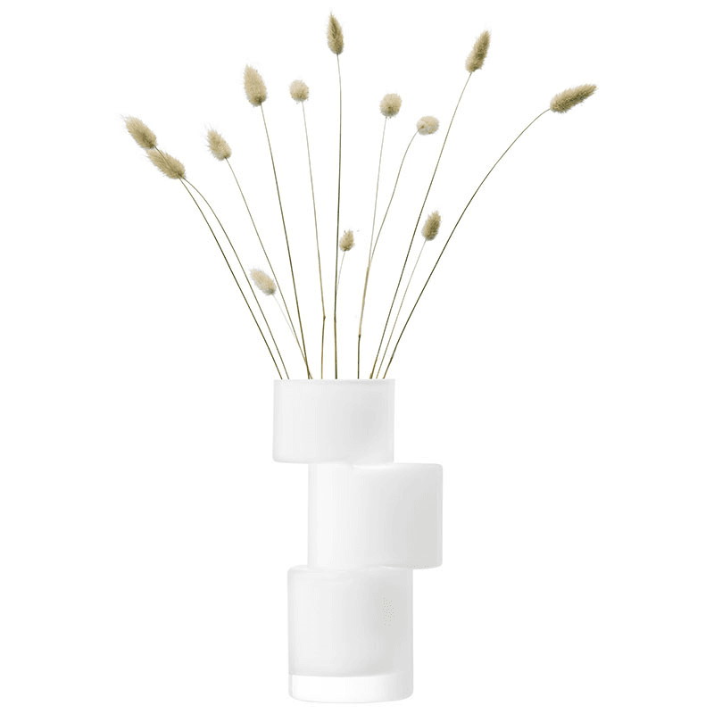 Tier Vase, H26cm, Chalk White