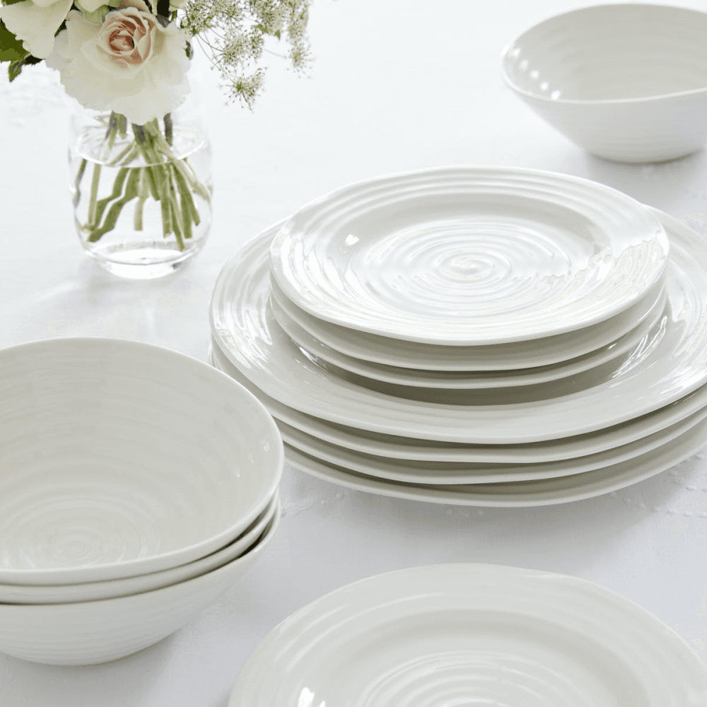 Ceramics 12-piece dinner set, White