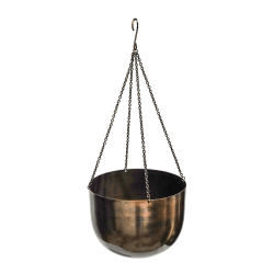 Image showing the Mayfair Indoor Hanging Planter, H21 x D30cm, Brown product.