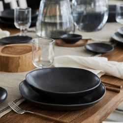 Image showing the Livia Set of 6 Pasta Bowls, D23cm, Matte Black product.