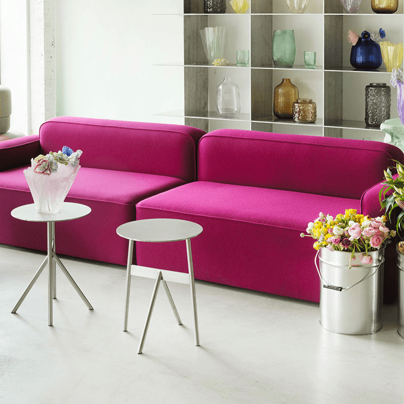 Stock Side Table, H46 x D37cm, Silver