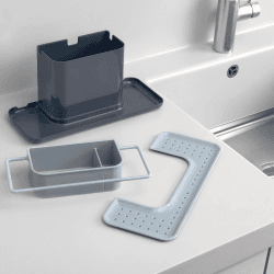Image showing the Caddy Sink area organiser, Large, Grey product.