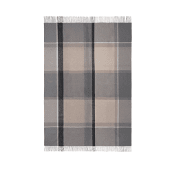 Image showing the Manhattan Plaid Throw, H200cm x W130cm, Natural product.