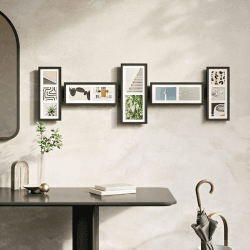 Image showing the Shuffle Set of 5 Photo Frames, Black product.