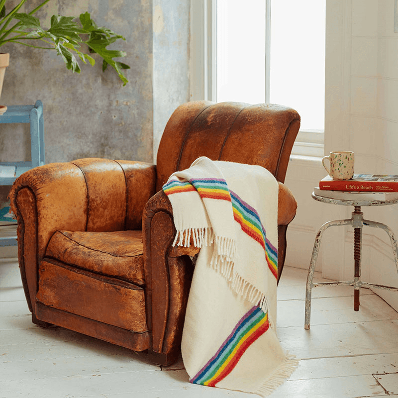 Lana Arco Wool Blanket, 180 x 140cm, Multi-colour