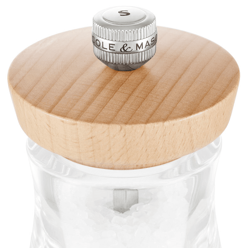 Holborn Acrylic Salt Mill, 95mm, Natural Beech