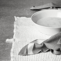 Image showing the Waffle Bath mat, 80 x 55cm, Natural White product.