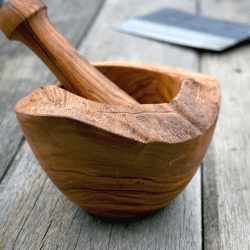 Image showing the Olive Wood Pestle & Mortar - 12cm product.
