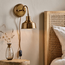 Image showing the Nar Wall Lamp, H23.5cm, Antique Brass product.