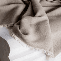 Image showing the Venice Throw, H190cm x W130cm, White/Grey product.