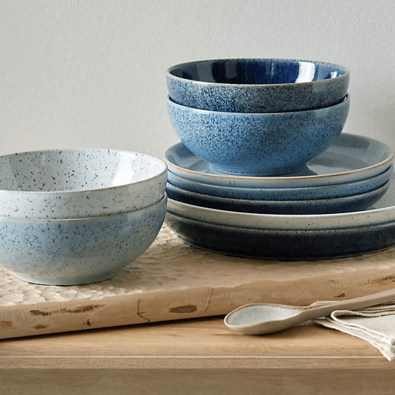 Studio Blue 4 piece cereal bowl set, 17cm