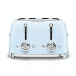 Image showing the 50's Retro 4 slice toaster - 4 slot, Pastel Blue product.