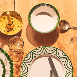 Image showing the Scallop Bowl Set of 2, D16cm, Green product.