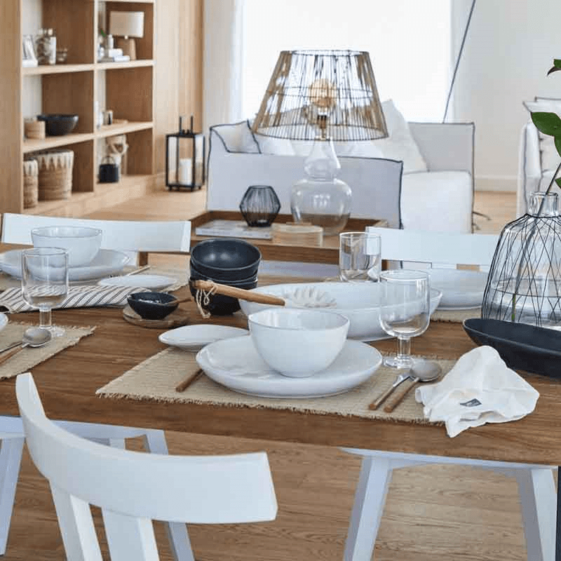Livia Set of 6 Dinner Plates, D28cm, Gloss White