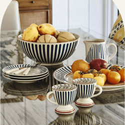 Image showing the Kintaro Set of 4 Bowls, D16cm, Indigo product.