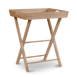 Image showing the Hambledon Butlers tray and stand, H70 x W58 x D45cm, Oak product.